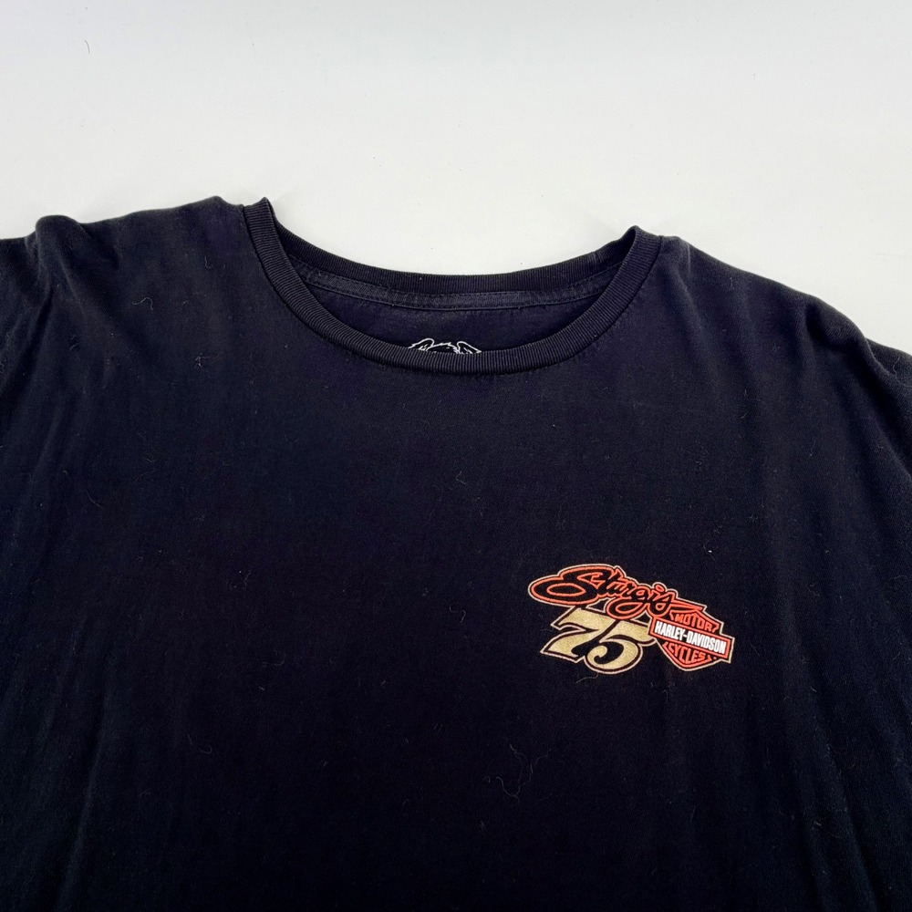Mens Harley Davidson Sturgis 75 Years‎ 1938 2015 Black T Shirt XL